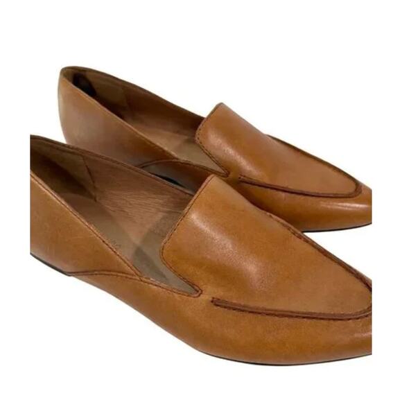 Madewell The Frances Skimmer Pointed Loafers Shoes Tan Leather Size 9.5 - Picture 2 of 8
